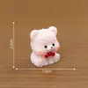 Miniatura de Ursinho Dia dos Namorados, Fofo Acessório de Decoração DIY para Casa de Bonecas, Pequeno Enfeite de Mesa