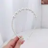 Diadema de Perlas de Alta Gama para Mujer 2025 Nuevo Estilo Diadema de Pelo Prensado Pinza para el Cabello Simple y Versátil Adorno para el Cabello Estilo Bosque para Salir Verano