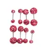Brincos Redondos Ol Macios de Argila Não Descascáveis com Bolas de Diamante Integral 925 Estilo Luxo Acessível Tachinhas de Hélice de Orelha Brincos de Parafuso para Piercing de Orelha de Aço Titânio