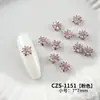 Joias de Zircônia para Nail Art Floco de Neve Explosivo Branco Champagne Novo Camada Dupla Floco de Neve Estéreo Diamante Acessórios para Unhas DIY Vestíveis