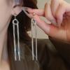 Brincos Longos com Franjas Estilo Luxo Acessíveis à Temperatura Ambiente Agulha de Prata Design de Nicho Brincos Versáteis Moda Brincos de Alta Qualidade Atacado