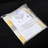Saco Transparente Dupla Face com Slogan de Aviso para Exportação em Plástico PE para Embalagem de Roupas com Zíper Autoadesivo Saco para Armazenamento de Roupas Modelo de Exportação