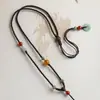 Corda de Colar Pingente Corda Pingente de Jade Corda para Pendurar Corda de Pingente Corrente Fina para Suéter Feminino Corda Trançada Feita à Mão Corda de Alta Qualidade Mulheres