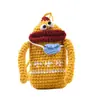 Ins Nueva Moda Estilo Coreano Boca de Salchicha Divertida Lana Niños Niños y Niñas Bolso Cruzado para Teléfono Móvil