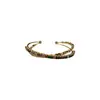 Pulsera Abierta Geométrica Redonda de Zirconia Estilo Palacio Nicho Joyería de Moda de Alta Gama Francesa de Lujo Ligero