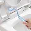 Cepillo de inodoro de plástico, sin esquinas muertas, cepillo de limpieza de inodoro creativo de mango largo, cepillo de limpieza de grietas de baño en forma de S