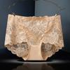 Yumei 8959 Sexy Encaje Encaje de Rosas Ropa Interior de Cintura Alta para Mujer Perspectiva Hueca Tallas Grandes Calzones