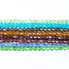 Cuentas de vidrio de imitación con forma de rombo austriaco, cuentas de rombos de cristal AB multicolor para pulseras y collares DIY, al por mayor