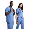 Uniformes de enfermera de belleza médica transfronterizos, tela de poliéster hecha a medida para ropa de trabajo de belleza médica y atención médica para hombres y mujeres, uniformes de quirófano para pedidos transfronterizos