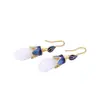 Design clássico estilo palácio conjunto de esmalte Jade Branco de Hotan flor de magnólia gancho de orelha roupa chinesa traje antigo com joia de pingente