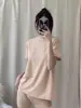Tecidos Mágicos e Alfaiataria da Irmã Jin Sk*Ms Camiseta de Manga Curta Macaron Top Estilo Bf Nuvem de Modal