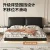 Cama estofada cama suspensa quarto principal cama de casal minimalista italiana cama de couro cama de quarto cama com cabeceira macia cama com armazenamento na parte traseira
