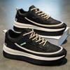 Sapatos Masculinos de Viagem com Solado Grosso Verão Preto Couro Impermeável Sapatos de Segurança para Trabalho Corrida Masculina Antiderrapante Esportivos Sapatos de Pai