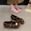 Nuevos Zapatos de Mujer de Tacón Bajo Retro Francés Verano 2026, Zapatos Mary Jane de Tira Tejida, Modernos y Versátiles