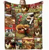 Manta de Franela para Mascotas Personalizada Amazon Impresión Digital 3D Imagen de Animal Manta para Siesta Aire Acondicionado Fabricante Venta al por Mayor