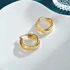 Pendientes de Aro Doble de Lujo, Mismo Estilo para la Cuñada, Pendientes de Aro de Cobre Estilo Dorado, Pendientes de Aro Estilo Retro de Alto Nivel Old Money