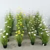 Planta verde artificial de simulación planta en maceta flor artificial de simulación planta en maceta decoración flor artificial centro comercial paisaje hierba de simulación