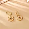Pendientes de Girasol de Nácar Natural Chapados en Oro de 24 Quilates, Moda de Alta Gama, Lujo Ligero, Pendientes Elegantes, Accesorios de Moda