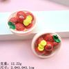 Simulación pintada a mano papas fritas pastel de arándanos resina accesorios de postre crema gel pinza para el cabello decoración DIY