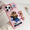 Maçã japonesa dos desenhos animados 16Pro urso da maré 15 caso do telefone móvel ip13 cor prata caso iPhone14pro transfronteiriço 12pm