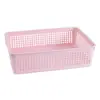 Cesta rectangular de plástico, cesta de almacenamiento para baño, cesta de almacenamiento para encimera de cocina, cesta de almacenamiento estilo europeo, cesta de almacenamiento pequeña para el hogar