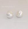 Brincos de Prata da Moda Estilo Coreano e Japonês Nicho Minimalista Bola de Metal Escovada Brincos para Mulheres com Elegância