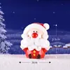 Novo boneco de neve de sorvete de Natal, Papai Noel, vovó, paisagem em miniatura, árvore de Natal, decorações de cena de neve, figuras de resina
