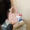 Nuevo Bolso de Mano Kt Cat para Salir, Lindo Bolso de Hombro de Dibujos Animados para Niñas, Moderno y Versátil para el Trabajo, Bolso Cruzado Casual