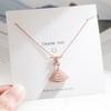 Collar de Ventilador de Falda Plata de Ley S925 Cuadrado de Escalera Diamante Falda Pequeña Hebilla Original Lujo Ligero Elegante Colgante Totalmente Diamantado para Cena
