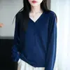 Cárdigan de punto fino con cuello en V para mujer, para otoño e invierno, de importación, lujo ligero, rejuvenecedor, top suave y versátil, prenda exterior de punto simple y agradable para la piel