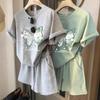Traje Deportivo Casual para Estudiantes, Shorts Sueltos de Manga Corta con un Conjunto Completo de Trajes de Verano de Dos Piezas a la Moda para Mujer