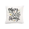 Fronha de almofada com texto de margarida estilo Ins, capa de almofada aconchegante para decoração de casa na sala de estar e quarto, fronha de almofada estilo pastoral