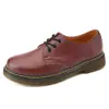 Zapatos Casuales de Cuero Genuino de Caña Baja Europeos y Americanos para Pareja, 3 Ojales, Suela Fina, Clásicos, Transfronterizos, Tallas Grandes para Hombre, Ropa de Trabajo, Botines para Mujer 1461