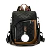 Mochila de Comercio Exterior, Color Contrastante, Moda Casual, Bolso Escolar para Viajar al Trabajo, Combinación de Colores, Mochila Grande de Capacidad para Mujer, Mochila de Viaje