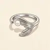 Anillo de Cuervo Nuevo Estilo Oscuro de Halloween para Mujer, Anillo Abierto Simple de Moda Negra Ajustable para el Dedo Índice