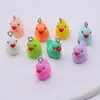 Acessórios de resina diy material artesanal chaveiro pulseira pingente olho de ovelha unha animal patinho