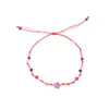 Pulsera Trenzada Color Caramelo Macaron Accesorios de Cristal Coloridos Múltiples Apilables Pulsera Dopamina Ajustable Original