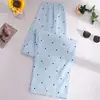 Pantalones Largos de Pijama para Mujer de Primavera y Verano, Adecuados para Usar al Aire Libre, Pantalones Sueltos Anti-Mosquitos, Pantalones Casuales Finos para el Hogar para Habitaciones con Aire Acondicionado