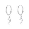 Pendientes de plata de ley S999, pendientes de pie, pendientes de plata de ley para mujer, pendientes pequeños circulares, pendientes de oro, pendientes gratis