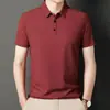 Transmisión en Vivo Transfronteriza Camisa Polo de Manga Corta para Waffles para Hombre Verano Nuevo Estilo Logo Básico Cuello Polo Camiseta Estampada