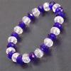 Pulsera de cristal de corte mixto de 8 mm Blanca más azul cuentas de ábaco de cristal pulsera de diamante tallada entrega en una sola pieza