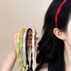 Diadema Espiral de Colores Dopamina Primavera y Verano para Mujer 2025 Nueva Borde Delgado Para Salir Diadema de Gama Alta Pasador Tocado