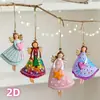 Decoração de Natal transfronteiriça boneca criativa pingente ornamento de anjo árvore de Natal decoração pintada pequeno pingente