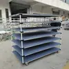 Carrito de giro de tubería lean para taller de autopartes, estantería de almacenamiento multicapa, panel hueco con partición anticolisión, carrito de transferencia