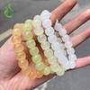Fornecimento ao vivo de fábrica pulseira de jade azul e branco material afegão olho de gato alto gelo amarelo branco pulseira contas antigas atacado
