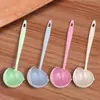 Colador de Paja de Trigo Dos en Uno con Mango Largo de Plástico Filtro Vajilla Creativa Cuchara para Olla Caliente para el Hogar Cocina