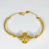 Banho de ouro a vácuo Pulseira de Trevo de Quatro Folhas pulseira doce feliz flor Pulseira de Glória da Manhã pulseira de flor