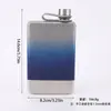 Frasco Metálico Cuadrado Creativo de Gradiente para el Hogar de 9 Onzas Botella de Agua de Acero Inoxidable Frasco Portátil para Viajes al Aire Libre Venta al por Mayor