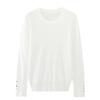 Top de punto de manga larga ajustado de punto plano multicolor con cuello redondo, moda europea y americana transfronteriza, nuevo de invierno 2024 E73533