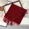 Bufanda de Borlas de Color Sólido de Alta Gama, Versátil, Cómodo y Cálido Calentador de Cuello, Unisex, Estilo Japonés y Coreano, Elegante Chal de Cachemira Sintética